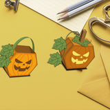 Halloween Pumpkin Box Carbon Steel Cutting Dies Stencils, for DIY Scrapbooking, Photo Album, Decorative Embossing Paper Card, Greeting Card Mold, 181~219x111~148x0.8mm, 2pcs/set