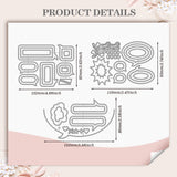 Dialog Box Carbon Steel Cutting Dies Stencils, for DIY Scrapbooking, Photo Album, Decorative Embossing Paper Card, Mixed Shapes, 86~95x122~152x0.8mm, 3pcs/set