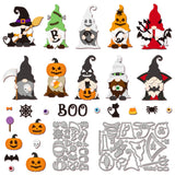 Halloween Gnome Carbon Steel Cutting Dies Stencils, for DIY Scrapbooking, Photo Album, Decorative Embossing Paper Card, Greeting Card Mold, Dwarf, 110~111x82~160x0.8mm, 2pcs/set