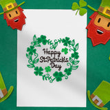 Saint Patrick's Day Carbon Steel Cutting Dies Stencils, for DIY Scrapbooking, Photo Album, Decorative Embossing Paper Card, Stainless Steel Color, Clover, 80~101x87~99x0.8mm, 4pcs/set