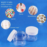 Transparent Plastic Bead Containers, Column, Clear, 5x4.3cm, 18pcs/set