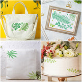 PET Hollow Out Drawing Painting Stencils, for DIY Scrapbook, Photo Album, Leaf, 299x150x0.2mm, 10 sheets/set