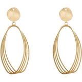 Brass Stud Earring Findings, with Loop, Long-Lasting Plated, Real 18K Gold Plated, 12~22.5x15~19mm, Pin: 0.5mm, 16pcs/box