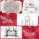 100PCS Tibetan Style Alloy Pendants, Lead Free & Cadmium Free, Spider, Antique Silver, 18.5x14x3mm, Hole: 2mm
