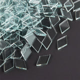 Transparent Glass Cabochons, Mosaic Tiles, for Home Decoration or DIY Crafts, Rhombus, Clear, 19x12x2.7mm, 280g/box