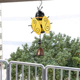 Bee Wind Chimes, with Bell, Glass and Iron Findings, for Home, Party, Festival Decor, Garden, Yard Decoration, Yellow, 300mm