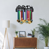 Sports Theme Iron Medal Hanger Holder Display Wall Rack, with Screws, Football Pattern, 150x400mm