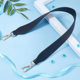 Imitation Leather Bag Straps, Wide Bag Handles, with Alloy Swivel Clasps, Purse Making Accessories, Black, 62.5x4x0.35cm