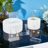 10Pcs Acrylic Earring Stands Displays, L-shaped, Clear, 3x5x5.5cm, Hole: 1.4mm