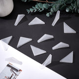 50Pcs Photo Frame Corner Protectors, Triangle, White, 49x23.5x6mm, Inner Diameter: 4mm