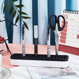 Multipurpose Silicone Storage Box, for Cosmetics Brush Holder, Pen Holder, Toothbrush Holder, Lipstick Holder, Rectangle, Black, 21.1x5.2x3.25cm