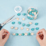 DIY Gemstone Bracelet Making Kits, Including Tortoise Synthetic Turquoise Beads, Elastic Thread, Mixed Color, Beads: 18~18.5x14~15x8mm, Hole: 1~1.5mm, 100Pcs/set