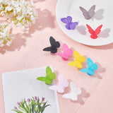 Silicone Wine Glass Tag Markers, Suction Cup Tags, Butterfly, Mixed Color, 27x38x11.5mm, 10colors/set