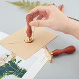 Wax Seal Stamp Set, Sealing Wax Stamp Solid Brass Head,  Wood Handle Retro Brass Stamp Kit Removable, for Envelopes Invitations, Gift Card, Rectangle, Floral Pattern, 9x4.5x2.3cm