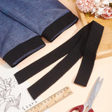 95% Polyester & 5% Spandex Ribbing Fabric for Cuffs, Waistbands Neckline Collar Trim, Black, 950x30~37x0.9mm