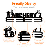 Fashion Iron Medal Hanger Holder Display Wall Rack, with Screws, Word Archery, Sports Themed Pattern, 150x400mm