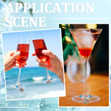 Beach Ocean Theme Alloy Wine Glass Charms, with Glass Beads and Brass Wine Glass Charm Rings, Mixed Shapes, Antique Silver & Platinum, 45~56mm, 12pcs/box