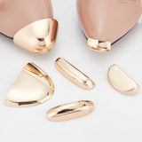 12Pcs 6 Style Iron Toe Cap Covers, Toe Protectors, for Shoes, Light Gold, 13~52x15.5~61x4.5~23mm, Hole: 14.5x2~2.5mm, 2pcs/style