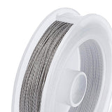 Tiger Tail Wire, Stainless Steel Wire, Stainless Steel Color, 24 Gauge, 0.5mm, about 82.02 Feet(25m)/roll