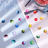 Flat Back Glass Cabochons for DIY Projects, Dome/Half Round, Mixed Color, 12x4mm, 140pcs/box