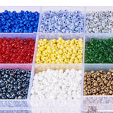 8/0 Round Glass Seed Beads Sets, Mixed Color, 3mm, Hole: 1mm