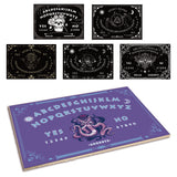 Pendulum Dowsing Divination Board Set, Wooden Spirit Board Black Talking Board Game for Spirit Hunt Birthday Party Supplies with Planchette, Octopus Pattern, 300x210x5mm, 2pcs/set