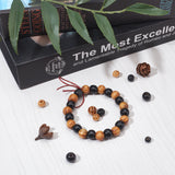 Natural Wood Beads, Round, Lead Free, Mixed Color, 600pcs/set