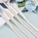 Polyester Braided Lace Trim, Sewing Centipede Lace Ribbon, for Clothes Accessories and Curtains Accessories, Cornsilk, 5/8 inch(15mm), about 13.12 Yards(12m)/Roll