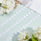 Flower Polyester Ribbons, for Gift Packaging, White, 5/8 inch(17mm), about 20yards/roll(18.288m/roll)