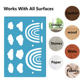 Acrylic Earring Handwork Template, Card Leather Cutting Stencils, Deep Sky Blue, Cloud Pattern, 130x90x2mm, 2pcs/set