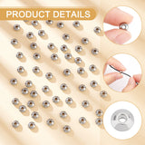 100Pcs 304 Stainless Steel Spacer Beads, Metal Findings for Jewelry Making Supplies, Saucer Beads, Stainless Steel Color, 6x3mm, Hole: 1.8mm