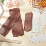 TPR Plastic Imitation Leather Bag Bottoms Set, with Iron Nails, Rounded Rectangle, Mixed Color, 18.2~28.2x7.1~10.1x0.3cm, Hole: 4mm, 6pcs/set