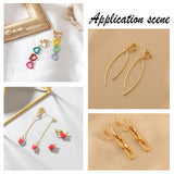 Brass Clip-on Earring Findings, Mixed Color, 12x6x8.5mm, 3colors, 20pcs/color, 60pcs