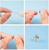 DIY Pendant Making, with Mechanized Blown Glass Globe Beads and Brass Pendant Bails, Mixed Color, 10.8x7.4x1.8cm, 8mm and 8x6mm, 100pcs/box