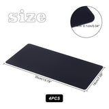 4Pcs Rectangle Acrylic Sheet, for Craft Projects, Signs, DIY Projects, Black, 18x35x0.1cm