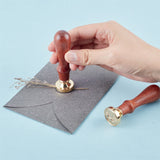 Brass Wax Seal Stamp with Handle, for DIY Scrapbooking, Fox Pattern, 3.5x1.18 inch(8.9x3cm)