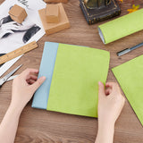 1 Sheet DIY Faux Suede Fabrics, with Paper Back, for Book Binding, Green Yellow, 430x1000x0.3mm