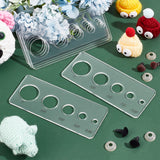 Acrylic Safety Eye Insertion Tool for Toy Making, Doll Eyeball Gauge Board, Clear, 50x120x2.5mm, Hole: 6mm