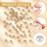 120Pcs 201 Stainless Steel Spacer Beads, Flat Round, Stainless Steel Color, 6x3mm, Hole: 4mm