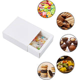 Foldable Paper Drawer Boxes, Sliding Gift Boxes, for Christmas wrappping Gift, Party, Wedding, Rectangle, White, 12.8x11x4.3cm