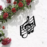 Iron Wall Signs, Metal Art Wall Decoration, for Living Room, Home, Office, Garden, Kitchen, Hotel, Balcony, Musical Note, 200x300x1mm, Hole: 5mm