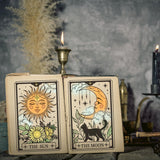 Self-Adhesive Silk Screen Printing Stencil, for Painting on Wood, DIY Decoration T-Shirt Fabric, Turquoise, Tarot Theme Pattern, 280x220mm