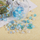 128Pcs Transparent Acrylic Beads, Mixed Style Beads Sets, Mixed Color, 9~23x11~29.5x6~11.3mm, Hole: 1.4~2.5mm