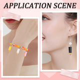 36Pcs 6 Colors Opaque Resin Pendants, Pencil Charms with Platinum Tone Iron Loops, Mixed Color, 23x7.5mm, Hole: 2mm, 6pcs/color