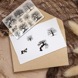 Custom PVC Plastic Clear Stamps, for DIY Scrapbooking, Photo Album Decorative, Cards Making, Stamp Sheets, Film Frame, Tree, 160x110x3mm