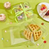 Transparent Plastic PVC Box Gift Packaging, Waterproof Folding Box, Clear, Square, 16x16x5.5cm, Unfold: 27.1x27.1x0.03cm