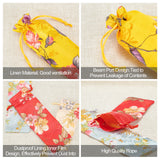 Brocade Drawstring Pouches, Candy Sachet Wallet Jewelry Bag, Mixed Color, 23.5~25x8~8.5x0.1cm, 14 colors, 1pc/color, 14pcs/set