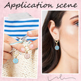 Flat Round with Number Alloy Enamel Pendant Stitch Markers, Crochet Leverback Hoop Charms, Locking Stitch Marker with Wine Glass Charm Ring, Mixed Color, 3cm, 2 color, 10pcs/color, 20pcs/box