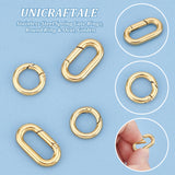 4Pcs 2 Styles Ion Plating(IP) 304 Stainless Steel Spring Gate Rings, Round Ring & Oval, Golden, 12x2.3mm, 2pcs/style