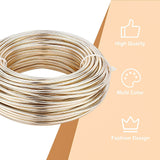 Round Aluminum Wire, for Jewelry Making, Champagne Gold, 9 Gauge, 3mm, about 82.02 Feet(25m)/500g
